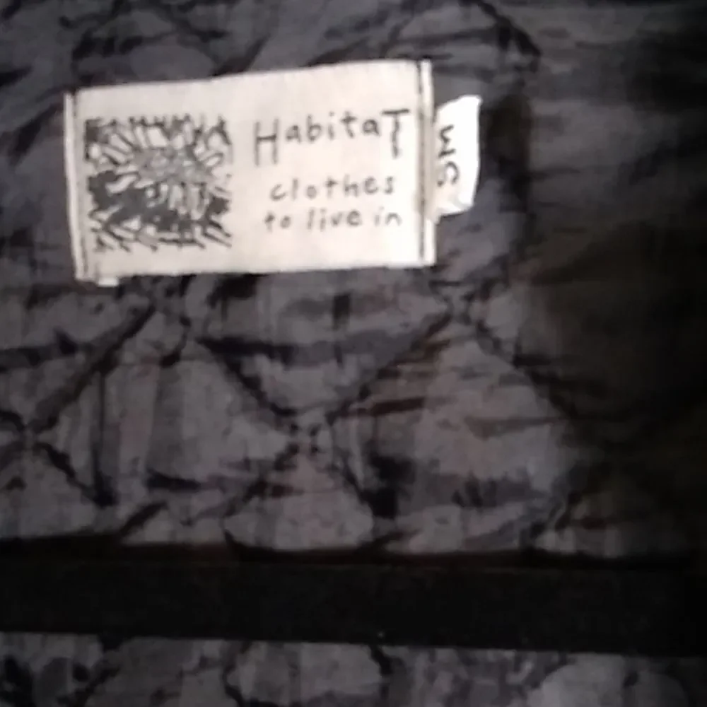 Habitat Clothes To Live In Women Jacket Vest Black Size SM 100% Cotton Courduroy